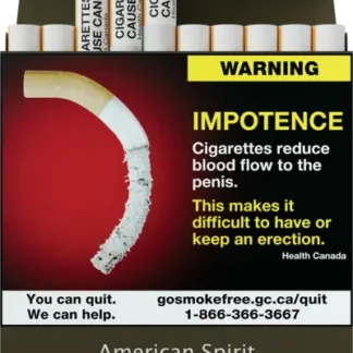 A pack of American Spirit Cigarettes with organic tobacco label and eco-friendly packaging.