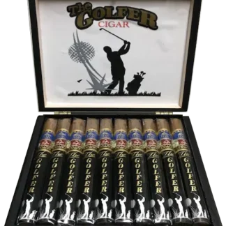 : Close-up of the Golfer Connecticut Toro’s smooth Connecticut wrapper.