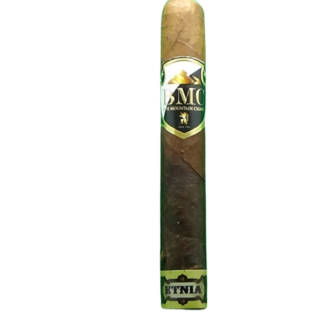 Close-up shot of a single Blue Mountain Cigars Etnia with a silky, medium-brown Dominican wrapper.