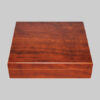 Interior view of the compact cigar humidor with a built-in hygrometer.