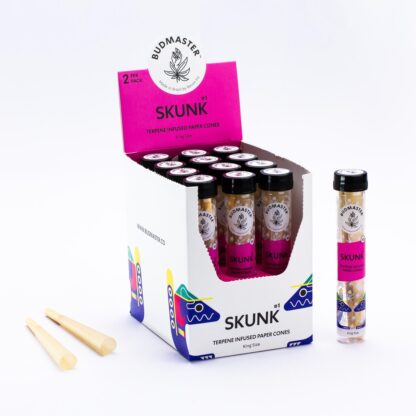 Budmaster Terpene Infused Herbal Cones - Skunk (Glass Tube) - Image 2