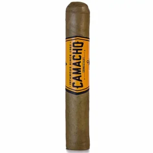 Camacho Connecticut Robusto cigar showcasing its smooth Connecticut wrapper and rich flavor notes.