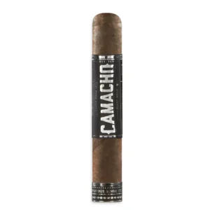 Camacho Triple Maduro Robusto cigar with sleek Maduro wrapper.