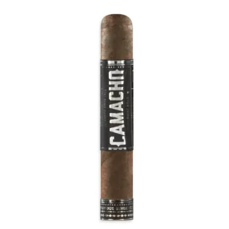 Camacho Triple Maduro Robusto cigar with sleek Maduro wrapper.