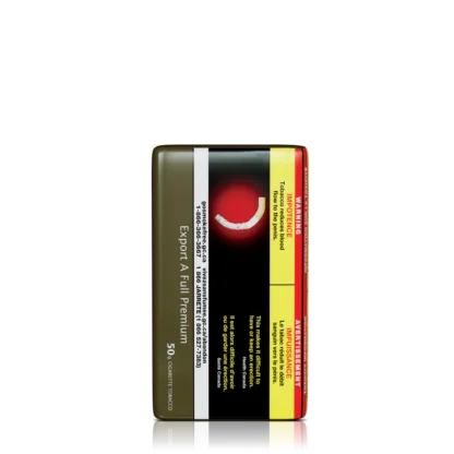 A 50g package of Export A Full Plus tobacco. The packaging is predominantly dark green with bold white text and a clean, straightforward design.