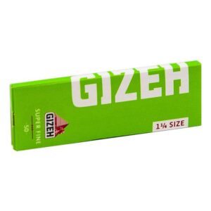 Pack of Gizeh Super Fine 1 1/4 rolling papers for smooth rolls.