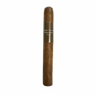 Hugo Cassar Robusto cigar with a smooth Connecticut wrapper.
