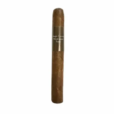 Hugo Cassar Robusto cigar with a smooth Connecticut wrapper.