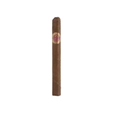A close-up of a Quintero Panetelas cigar, showcasing its smooth, medium-brown wrapper and iconic band. The cigar rests elegantly on a wooden surface, emphasizing its hand-rolled craftsmanship and reputation as an approachable Cuban cigar with rich earthy and nutty flavor notes.