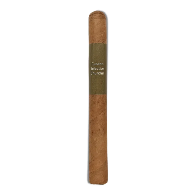 Cusano Selection Churchill cigar with Ecuadorian Connecticut wrapper.