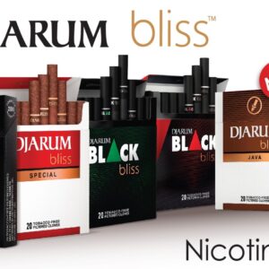 Djarum Black Smokes with clove herbal cigarettes in sleek packaging