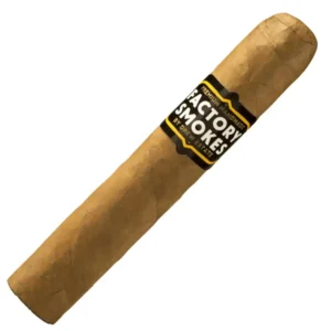 Close-up of Drew Estate Factory Smokes Shade Robusto with a smooth Ecuadorian Shade wrapper.
