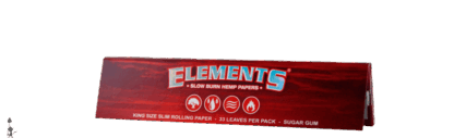Close-up of Elements Red Slim Rolling Papers – Thin & Smooth.