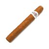 A close-up image of the Jose L. Piedra Brevas Cigar, showcasing its medium brown wrapper with a slight reddish hue and the iconic band featuring the brand's logo in gold and brown. The cigar is placed on a rustic wooden surface, highlighting its premium Cuban craftsmanship.