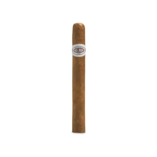 Jose L. Piedra Conservas cigar with a smooth, medium-brown Colorado wrapper, featuring a gold and brown logo band, showcasing its premium Cuban craftsmanship