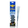 Close-up of Juicy Jay Black N Blueberry incense sticks burning, with smoke swirling.