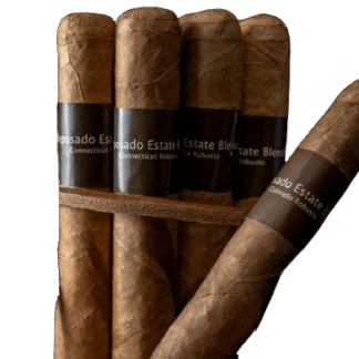Reposado Connecticut Robusto cigar with a smooth, golden wrapper.