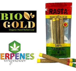 Rasta Organic Hand-Rolled Cones King Size