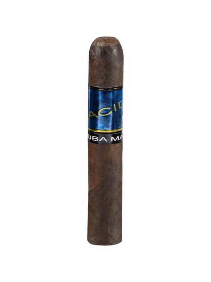 Drew Estate Acid Kuba Maduro Robusto cigar with rich dark wrapper.