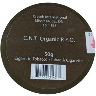 CNT Organic Rolling Tobacco 50g plastic can.