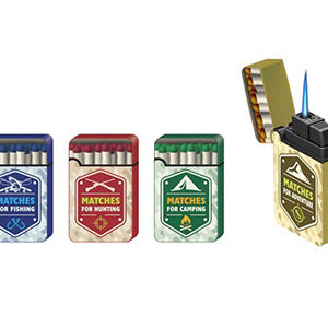 Duco Grand Jet Flame Match Lighter showing four styles.