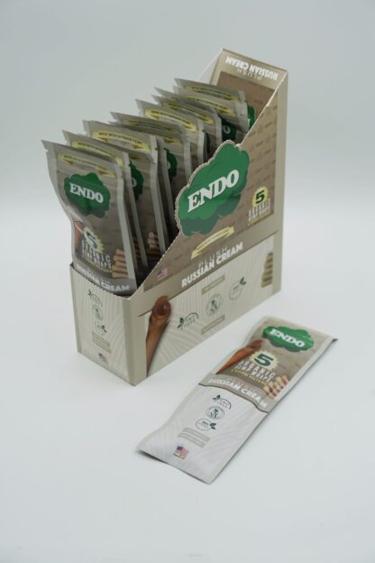 A box of Endo Plush Hemp Wraps Russian Cream flavor.