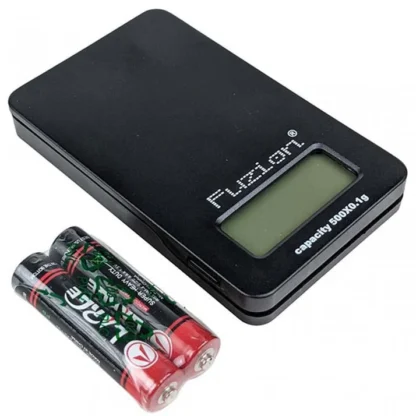 Fuziori open box of RT-500 Scale and batteries.