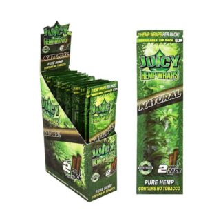 Juicy Jay’s Hemp Wrap Natural box showing a pack.