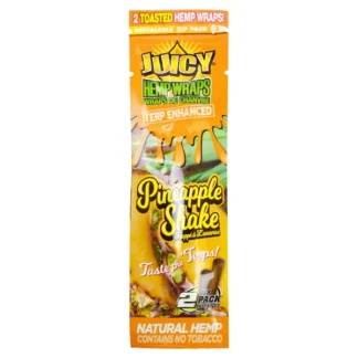 Juicy Jay’s Hemp Wraps Pineapple Shake pack front view.