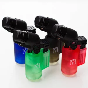 XLC116 Torch Lighter in Black, Blue, Red, and Green.