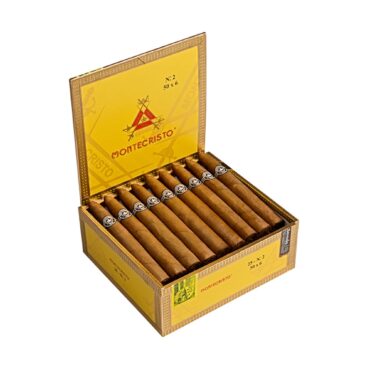 A box Montecristo No. 2 Cuban cigars.