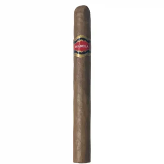 Close-up of Tabacalera Isabela Corona cigar with rich brown wrapper.