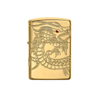 Zippo Gold Plated Chinese Dragon Lighter.