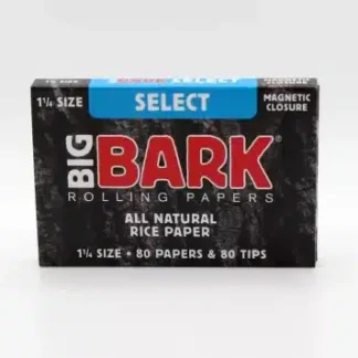 Ultra-thin Big Bark rice rolling papers in eco-friendly packaging.