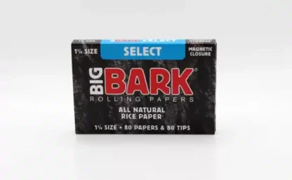 Ultra-thin Big Bark rice rolling papers in eco-friendly packaging.