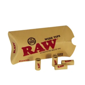 RAW Authentic Pre-Rolled Wide Tips Packaging