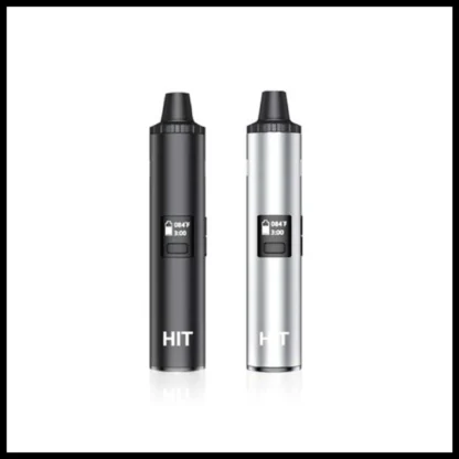 Yocan Hit Black and silver dry herb vaporizer.