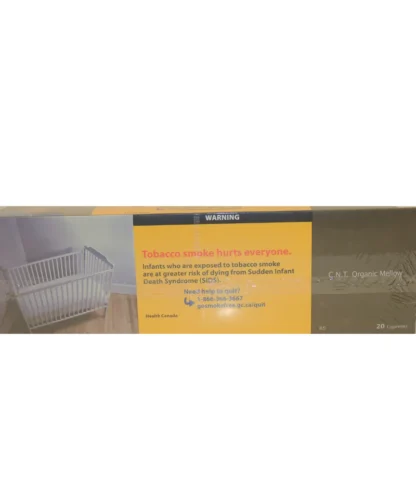 Carton of CNT Organic Mellow Cigarettes with 10 packs.