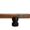 Montecristo Edmundo Cuban cigar on a black cigar stand.