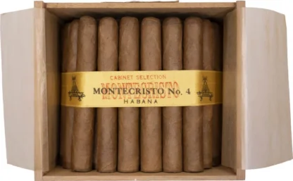 Montecristo No. 4 box of Cuban Cigars in a box.