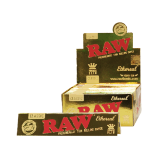 RAW Classic Ethereal Slim Rolling Papers | King Size - unrefined and slow-burning.