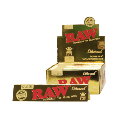 RAW Classic Ethereal Slim Rolling Papers | King Size - unrefined and slow-burning.