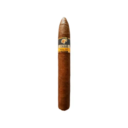 Close-up of Cohiba Pirámides Extra showcasing its fine wrapper.