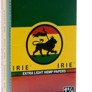 Irie Hemp small 1 1/4 size Rolling paper Box deal.