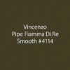 High-resolution image of the Vincenzo Fiamma Di Re Smooth #4114 smoking pipe featuring a polished briarwood finish and curved stem.