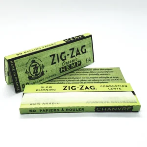 Image of green pack of Zig-Zag Organic Hemp 1 1/4 Rolling Papers.